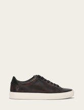 Men's Antiqued Black Astor Low Lace Slip On Sneakers Antiqued Black