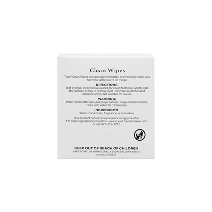 Taos Footwear Footwear Wipes